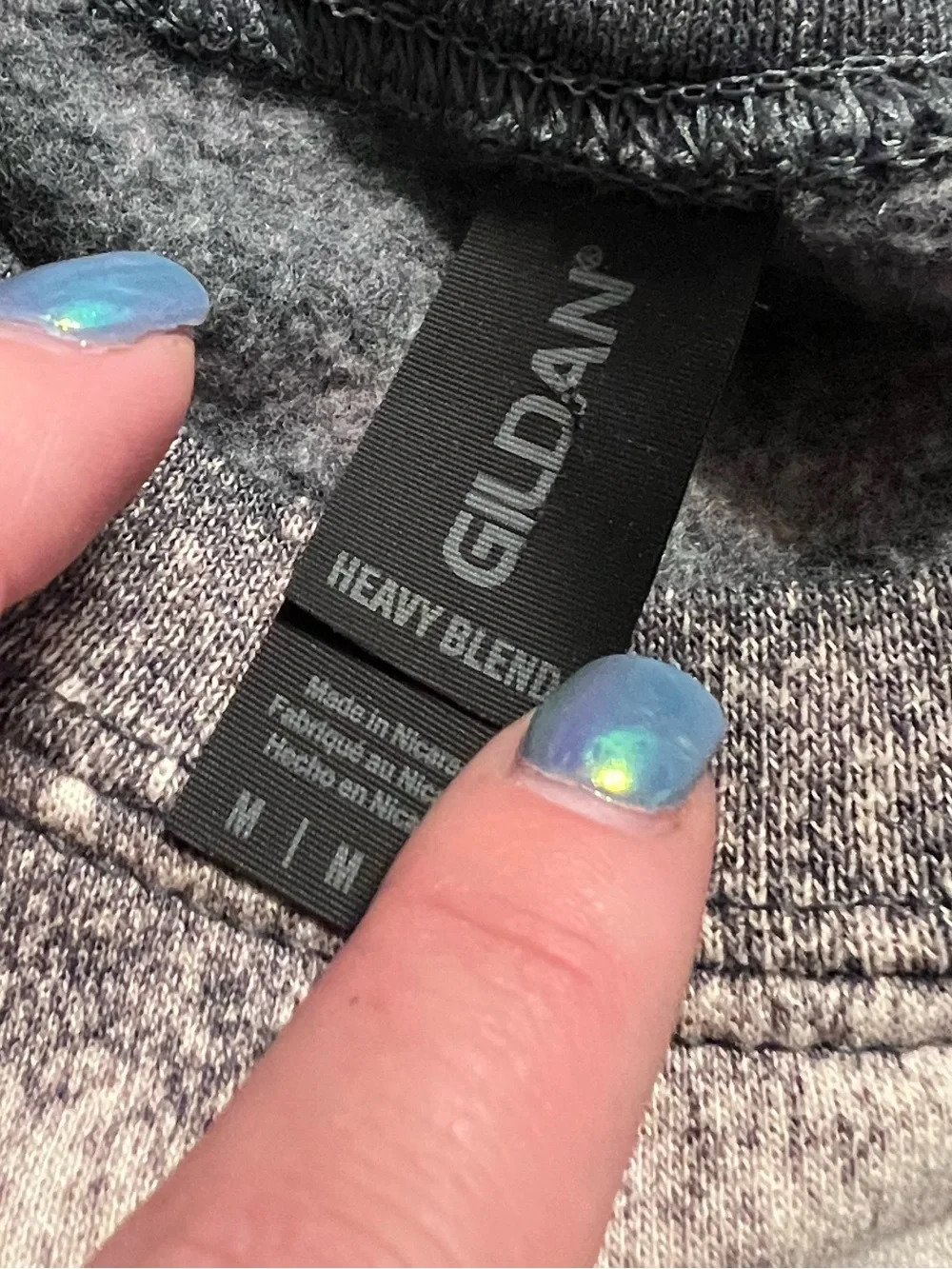 Gildan Medium Heavy Blend Heather Gray MAMA Sweatshirt - Picture 2 of 7